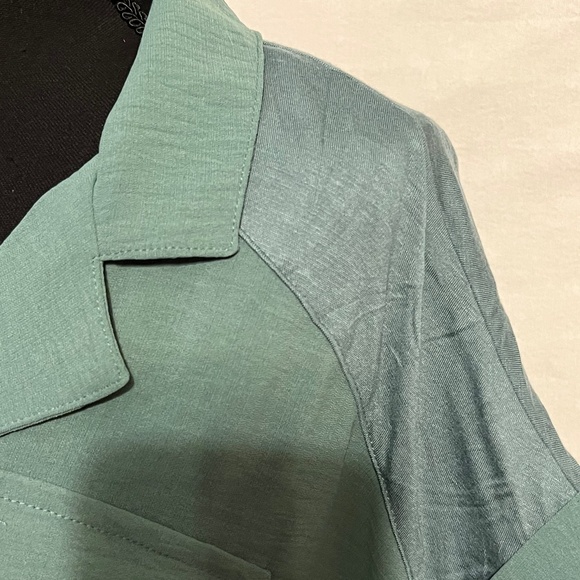 Fortune & Ivy Sea Green Short Sleeve Button Down XL - Picture 4 of 9